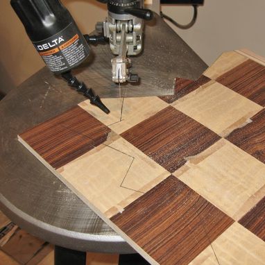 Custom Made Shattered Chess Board Display Piece
