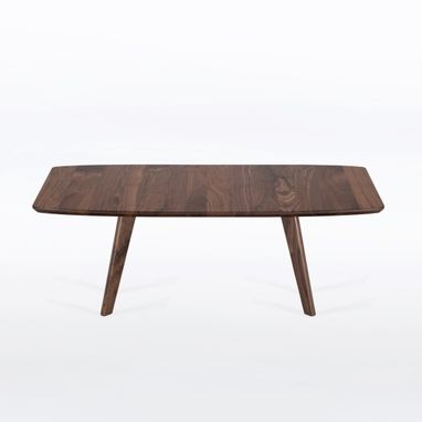 Custom Made Midcentury Modern Coffee Table Handmade From Solid Walnut Wood W/ Rectangular Top - Bela Coffee Tbl