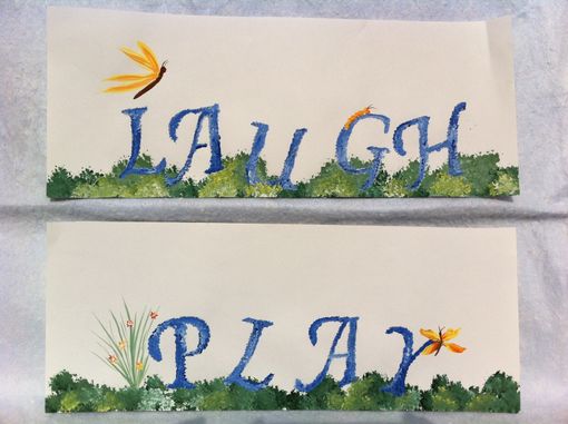 Custom Made Words Painted In Grass