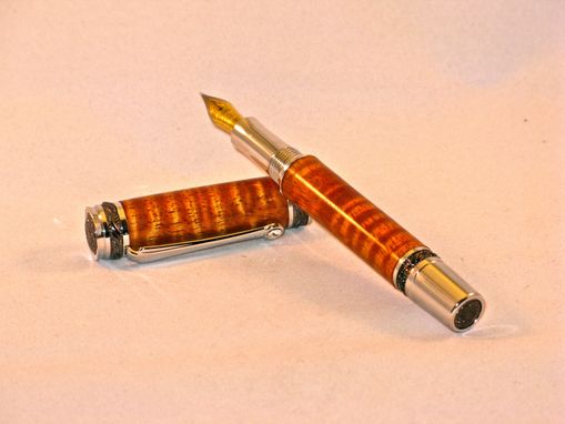 Custom Made Figured Hawaiian Koa Fountain Pen- Handmade Wooden Pen