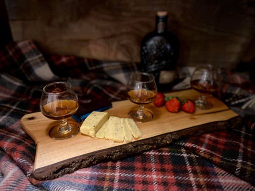 Custom Made Whiskey Board With Custom Ceramic Cups