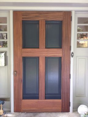 Custom Made Sapele Screen/Storm Door