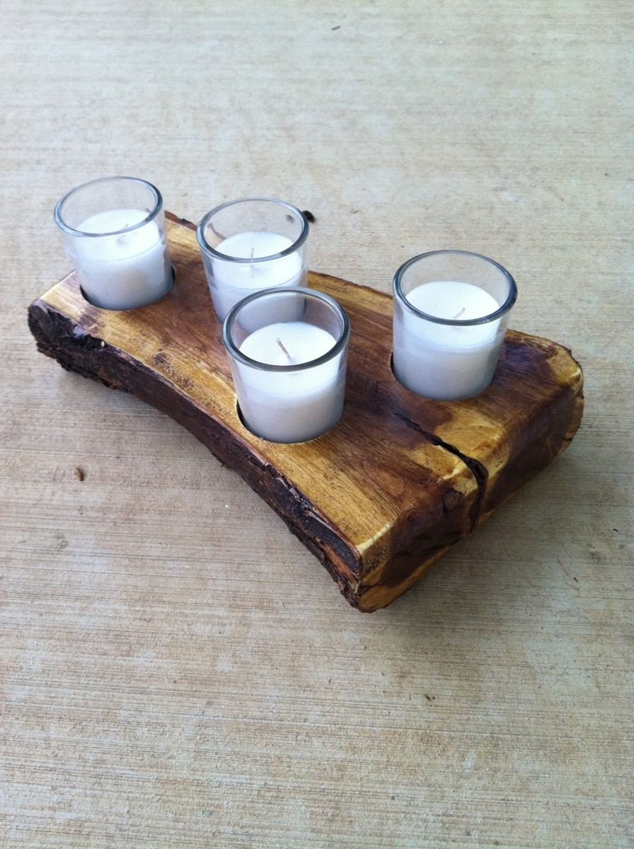 Custom Made Candle Holder, Texas Mesquite Candle Holder, Home Decor