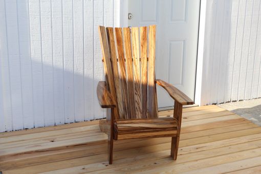 Custom Made Zebrawood Adirondack Chair