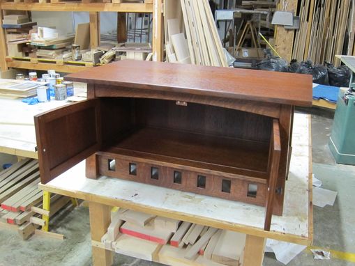 Custom Made Arts-And-Crafts Pagoda Coffee Table And Blanket Chest