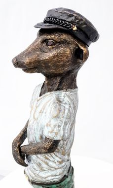 Custom Made Cast Bronze Meerkats, In Character.