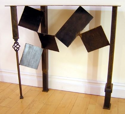 Custom Made Salvaged Steel Console Tables