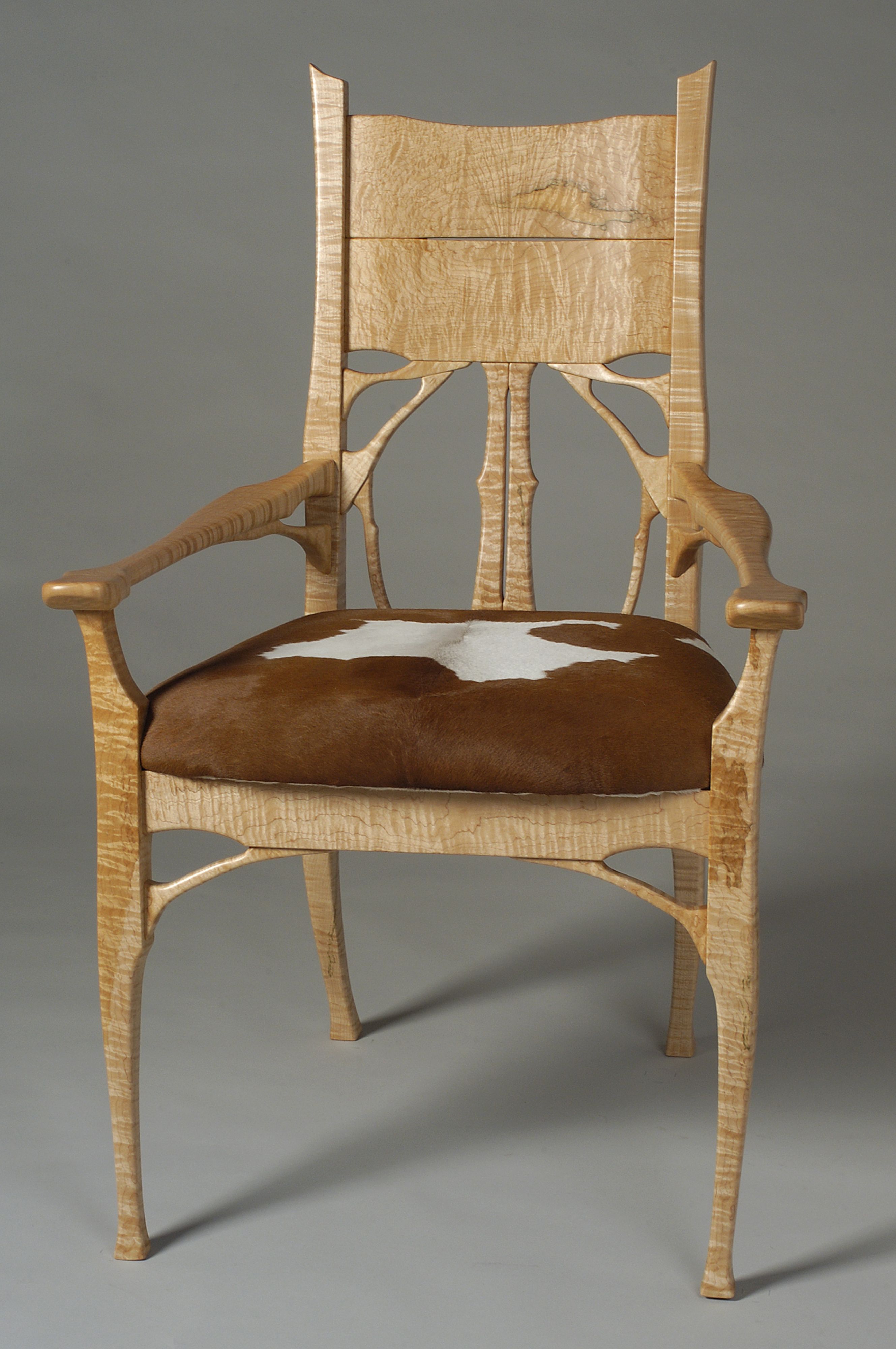 Custom Made Art Nouveau Dining Chair by Terry Bostwick Studio Furniture