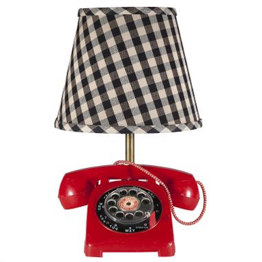 Custom Made Small Vintage Red Telephone Lamp
