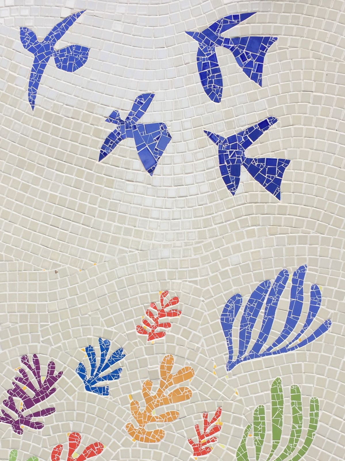 Hand Crafted Garden Wall Mosaic by Modern Mosaic Arts