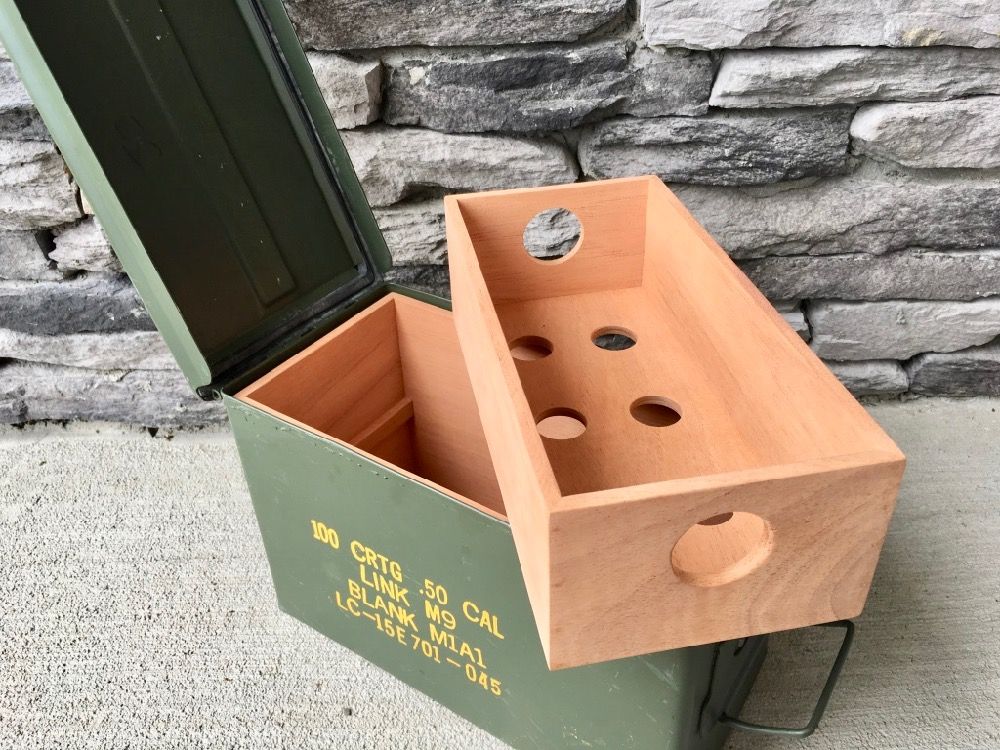 Buy Hand Made The 50 Ammodor Ammo Can Tactical Cigar Humidor, made to ...