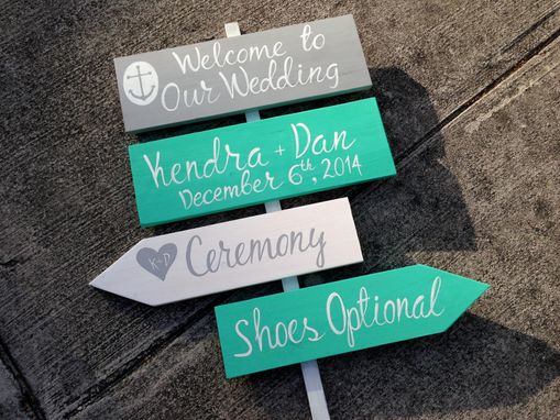 Custom Made Beach Directional Wedding Sign