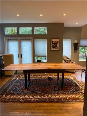 Custom Made Solid Walnut Hardwood Extension Dining Table 40” X 63” (Extends To 117”) (Seats Up To 10 People)