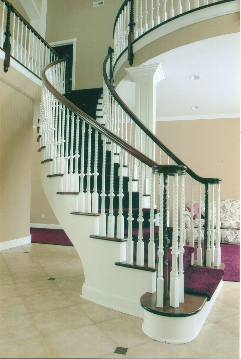 custom made contemporary curved stair by timber arts