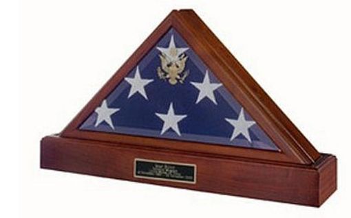 Custom Made Eternity Flag Case Urn, Flag And Urn Display Case