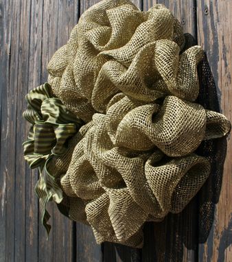 Custom Made Faux Burlap Wreath