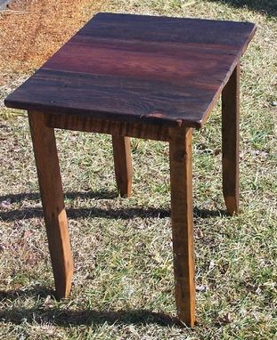 Custom Made Antique Oak End Table Made From Reclaimed Wood