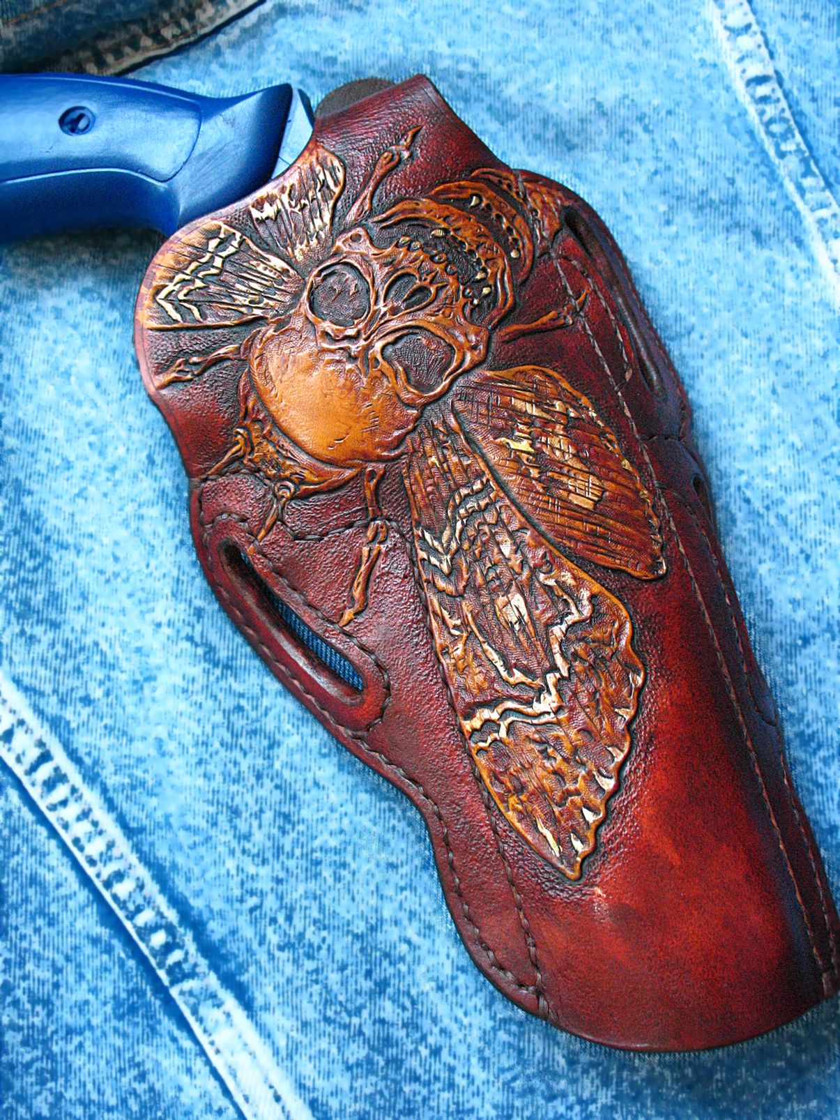 Buy a Custom Made Tooled Holster Pancake Thumb Break Ruger 