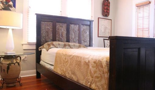 Custom Made New Orleans Inspired Bed Made From Cypress Doors And Reclaimed Wood