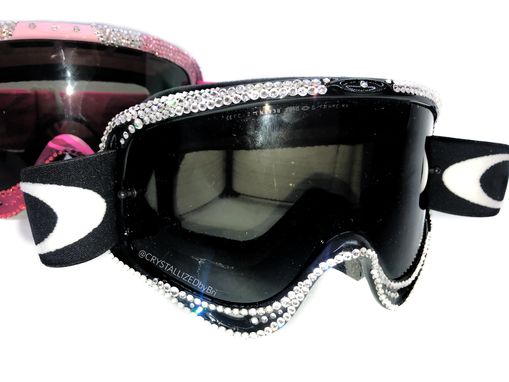Custom Made Custom Crystallized Oakleys Goggles Snowboarding Slingshot Sunglasses European Crystals Bedazzled