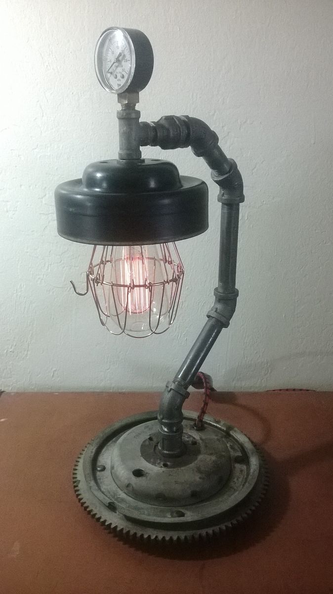 Hand Made Upcycled Automotive Parts Lamp by Retro Steam Works