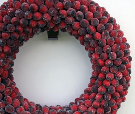 Custom Made Frosted Cranberry Wreath