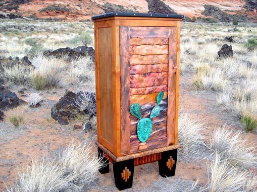 Custom Made Copper Cactus Cabinet