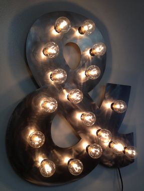Custom Made Ampersand Letter Metal Industrial 24 Inches Tall By 18 Inches Wide