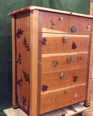 Custom Made Dresser, With Leaf Inlay