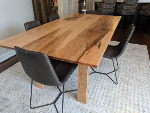 Solid Maple Dining Room Table With Metal Legs