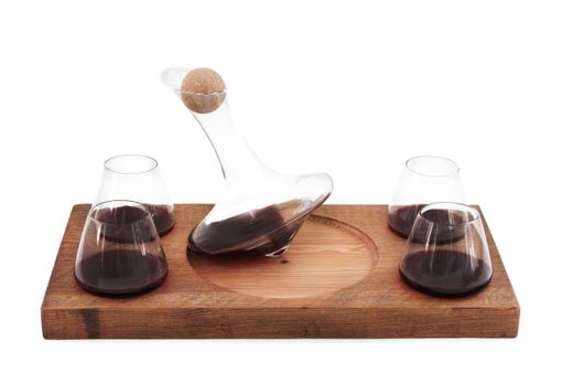 Custom Made Tad Foursome Decanter And Wine Glass Set