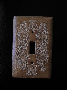 Custom Made Handmade Personalized Switchplates,Hand Painted,Victorian Design,Unique.
