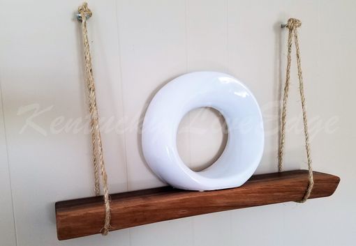 Custom Made Solid Hardwood Shelf- Hanging Shelf- Natural Wood Shelf- Walnut- Reclaimed Wood- Rustic- Modern
