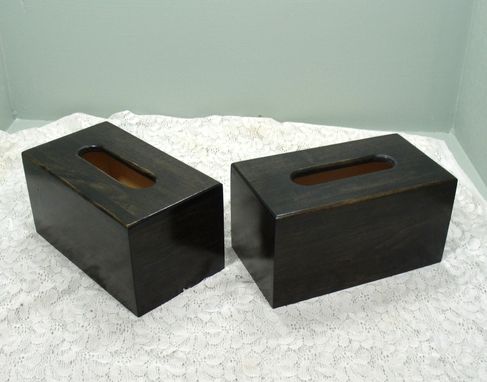 Custom Made Extra Large Tissue Box: Ebony