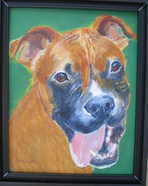 Custom Made Custom Pet Portrait Of Clyde, A Boxer