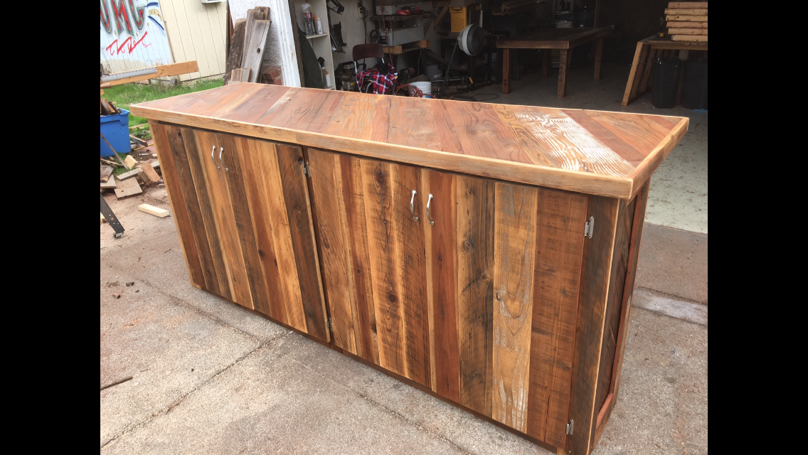 Hand Made Reclaimed Wood Bar With Footrail And Doors By Urban Mining Hand Made Reclaimed Wood Bar With Footrail And Doors By Urban Mining Company Custommade Com