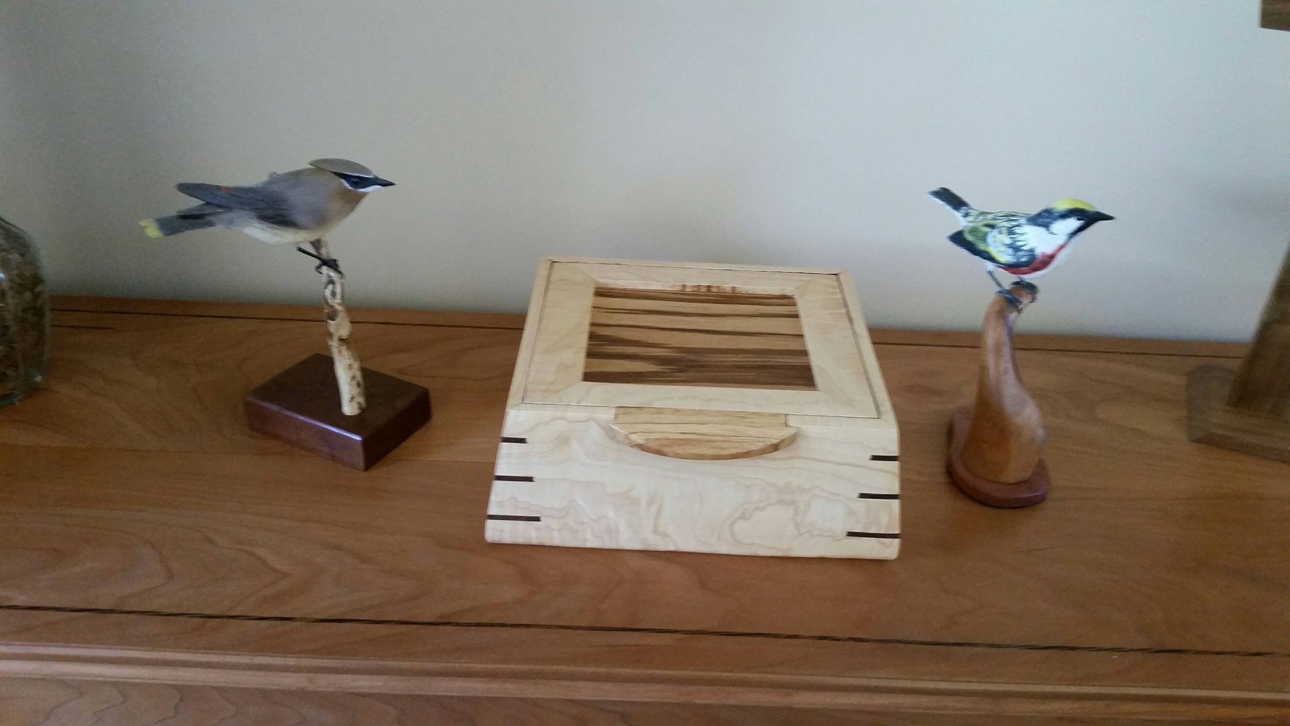 Buy Custom Curly Maple And Zebra Wood Cremation Urn, made to order from