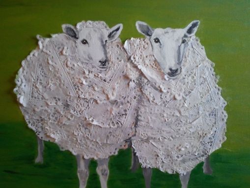 Custom Made Double Sheep In Doilies