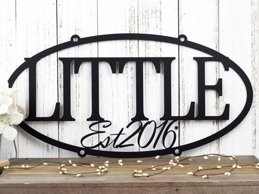 Custom Made Family Last Name Established Year Oval Metal Sign