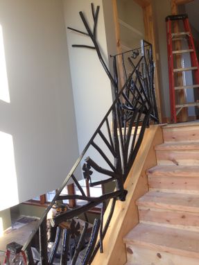 Custom Made Tree Branch Metal Railing