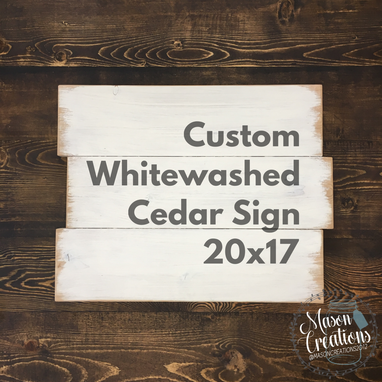 Custom Made 20x17 Cedar Wood Sign