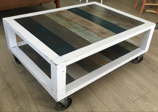Custom Made Industrial/Modern Reclaimed Wood Coffee Table