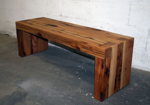 Custom Made Reclaimed Cedar Box Joint Bench/Coffee Table