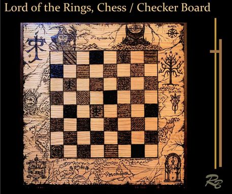 Custom Made Lord Of The Rings Chess Board, Middle Earth