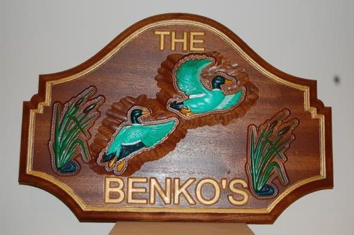 Custom Made Carved Duck Sign