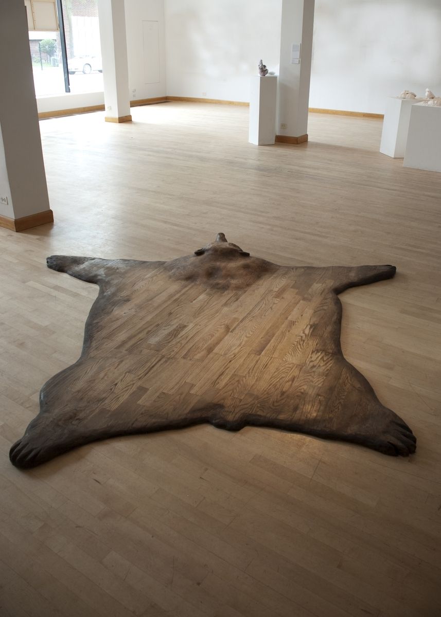 Hand Crafted Hardwood Floor Skin Bear Rug by Name This Design ...