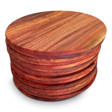 Custom Made Handcrafted African Mahogany Round Cutting/Cheese Board