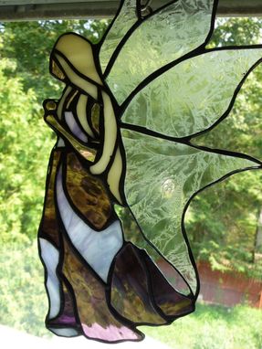 Custom Made Medieval Fairy Stained Glass Light Catcher