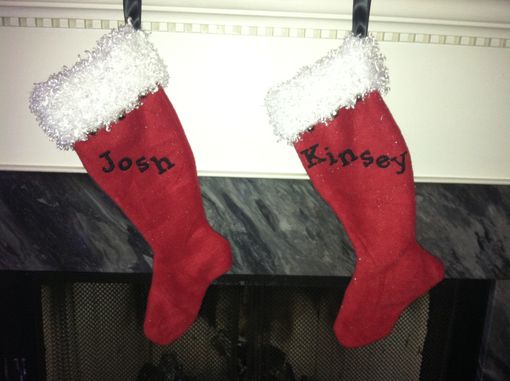 Custom Made Hand Embroidered Christmas Stockings