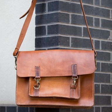 Buy a Custom Made Messenger Laptop Bag, Satchel Cow Leather Backpack, Work Bag, Office Bag ...